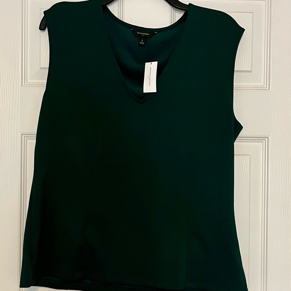Dark Green Sleeveless Top